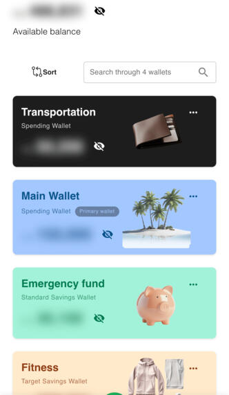 Moneyfest Finance - Wallets to manage your finances